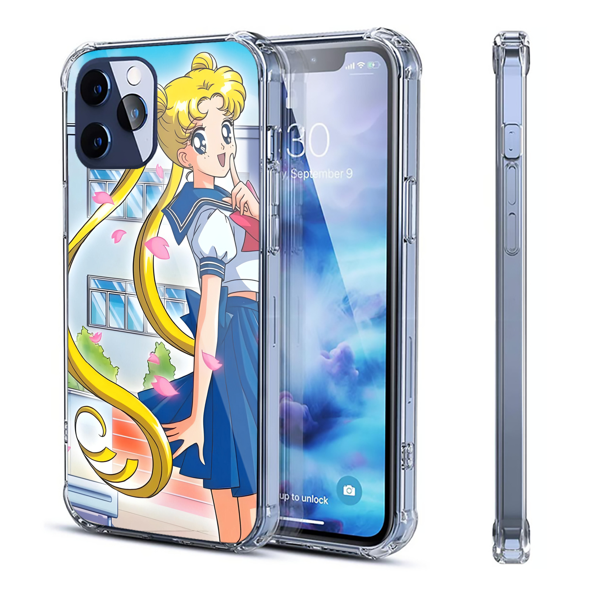 （画像用） 美少女戦士セーラームーン Sailor Moon 【iPhone 12シリーズ対応】透明スマホケース（クリアソフトケース）